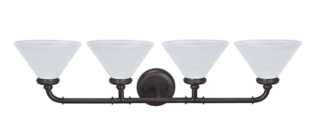 Four-Light Metal Bathroom Vanity Wall Light Fixture B2492