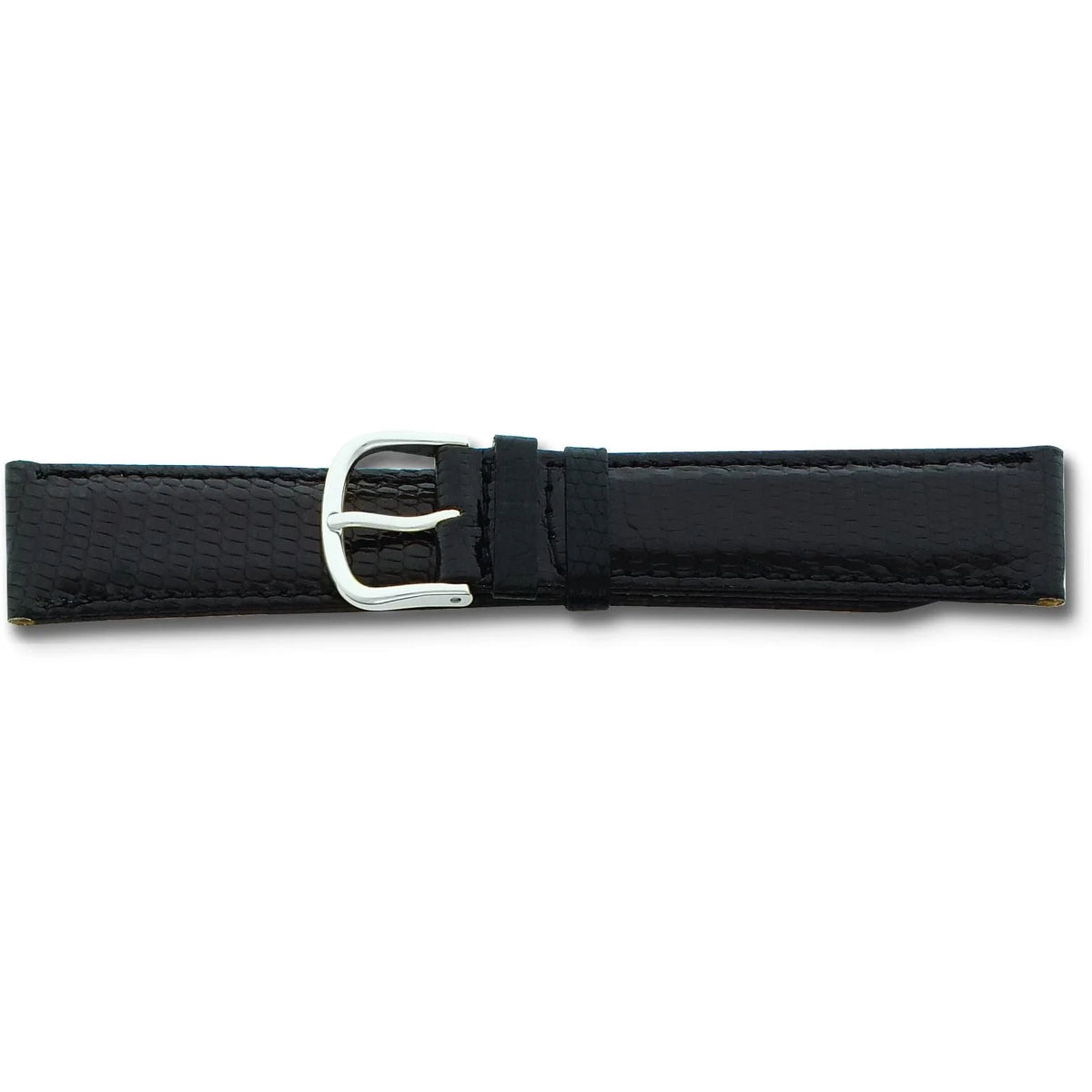 Black Genuine Lizard Leather Watch Band 18Mm C48957