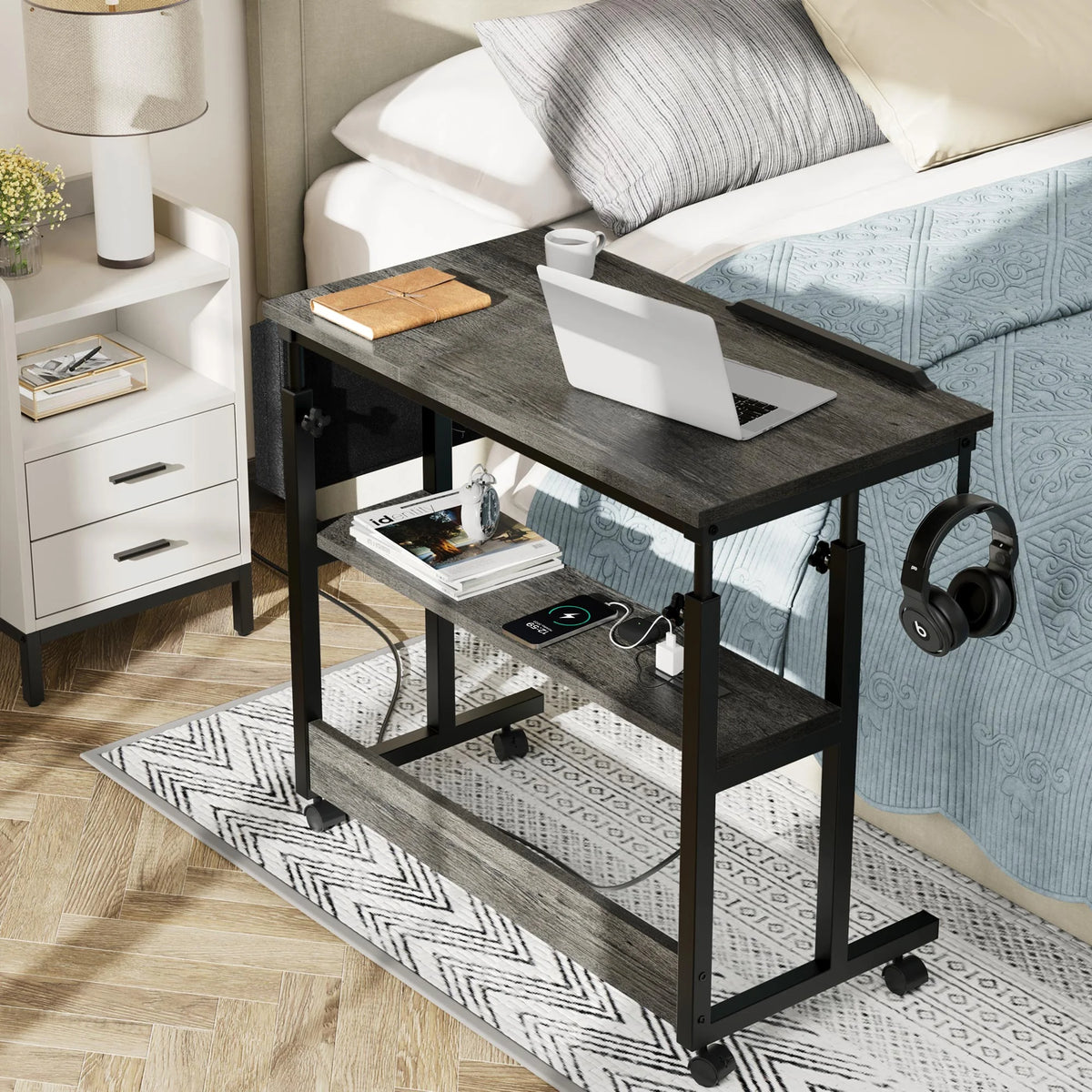 Adjustable Height Gray Standing Desk Z47846