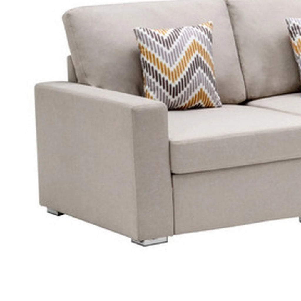 4 Piece L Shape Sectional Sofa with Reversible Chaise Z90508