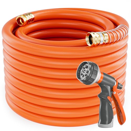 50 ft Heavy Duty Flexible Lightweight Kink-less Hybrid Rubber Garden Hose P427850
