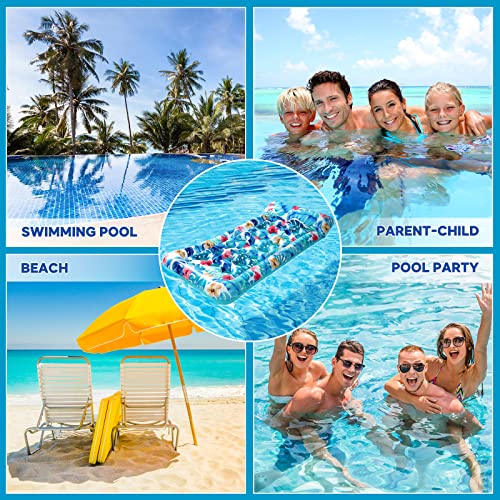 Inflatable Oversized Pool Float Lounger with Headrest E8963