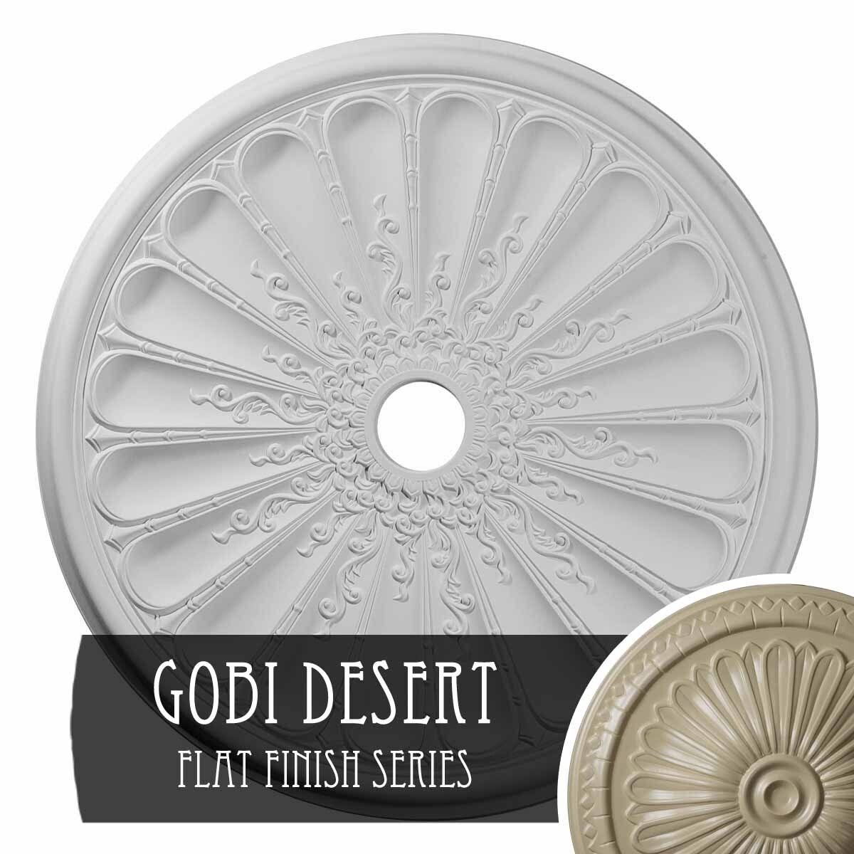 31 1/2x22OD x 3 5/8x22ID x 1 1/2x22P Hand-Painted Ceiling Medallion I260