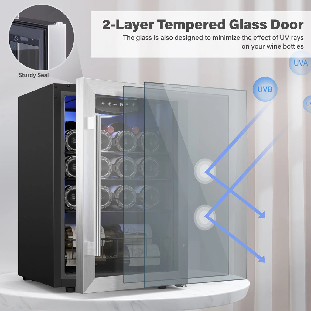 20 Bottle Freestanding Compact Wine Cooler Refrigerator X40542