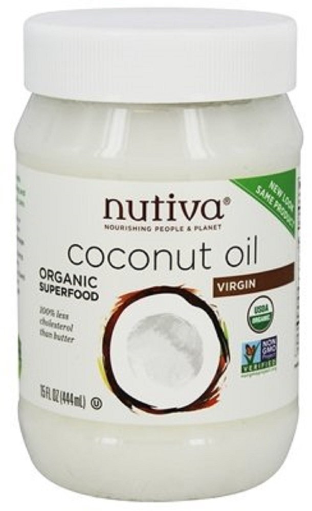 Organic Cold-Pressed Unrefined Extra Virgin Coconut Oil 15 Fl Oz (Pack of 2) K35964