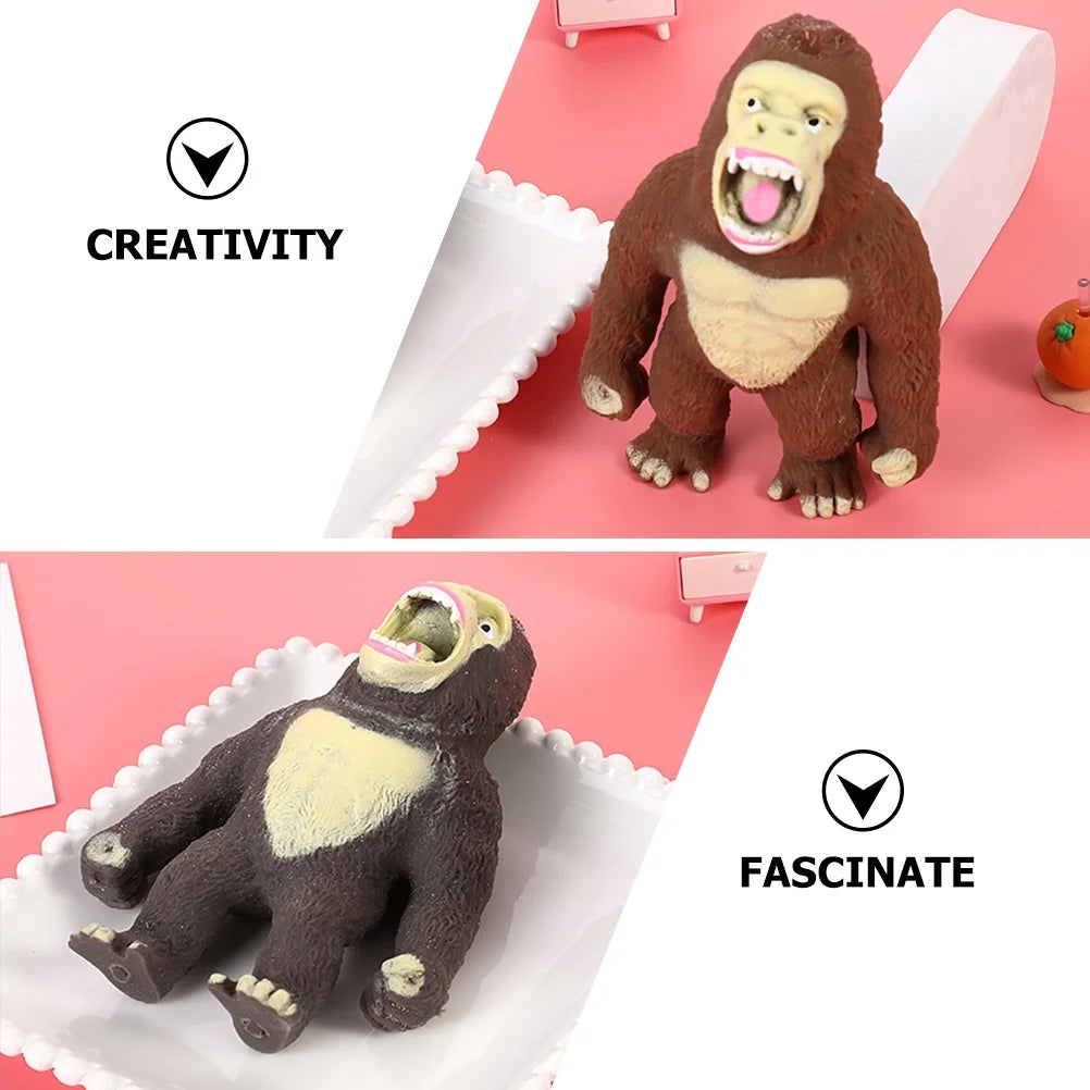 3 PCS Stretchy Toy Animal Gorilla Stress Elastic U6841