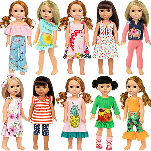 10 Sets 14.5 Inch Doll Clothes and Party Dress H24726