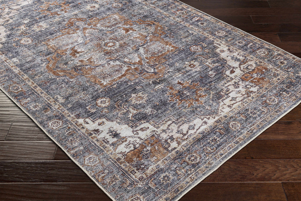 Machine Washable Area Rug Beige Brown Gray 8'10" x 12' W49508
