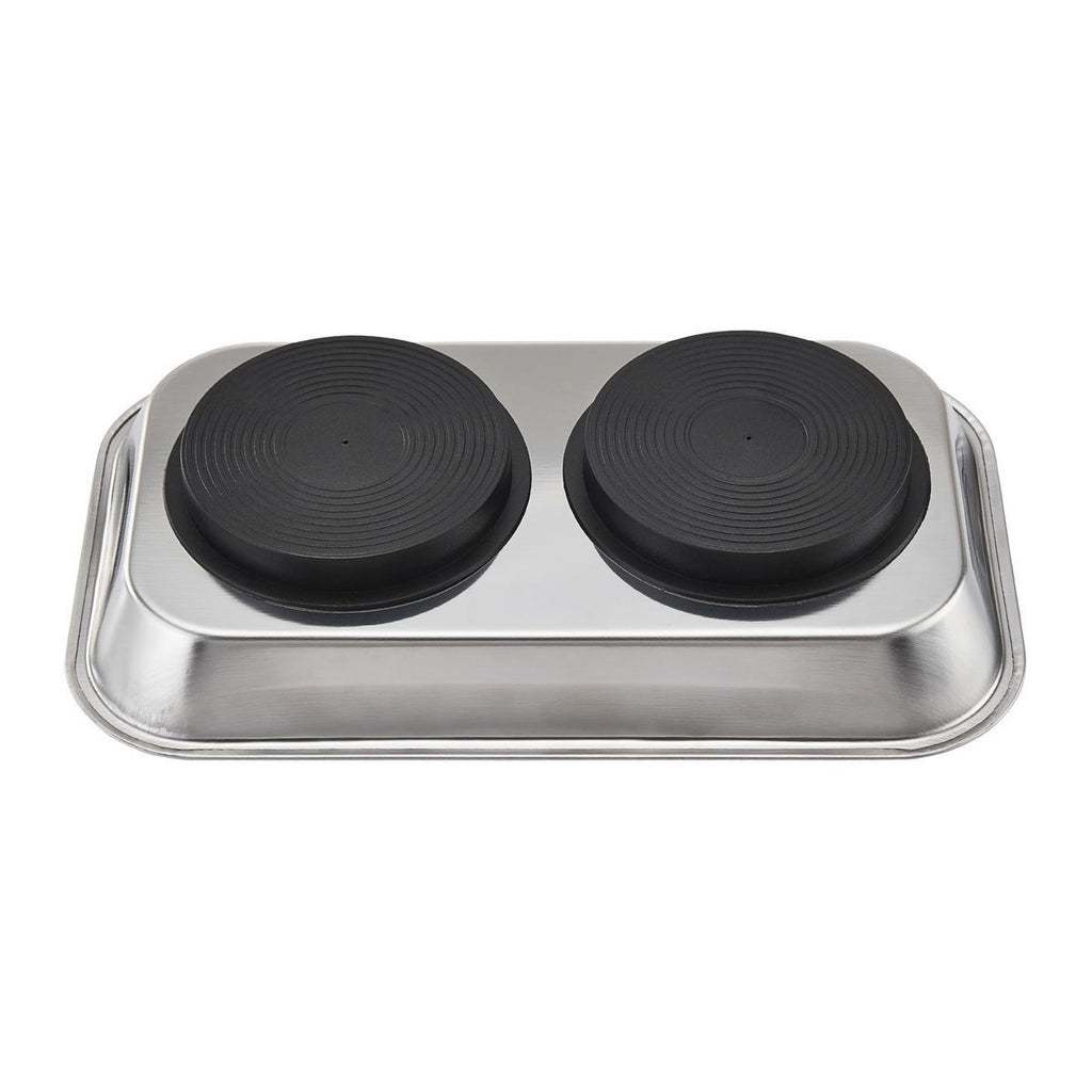 9-1/2 in. x 5-1/2 in. Magnetic Stainless Steel Parts Tray X874