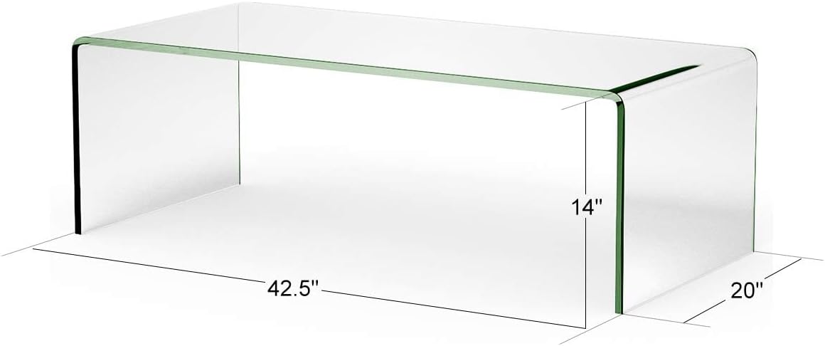 Glass Coffee Table with Tempered Glass K891802