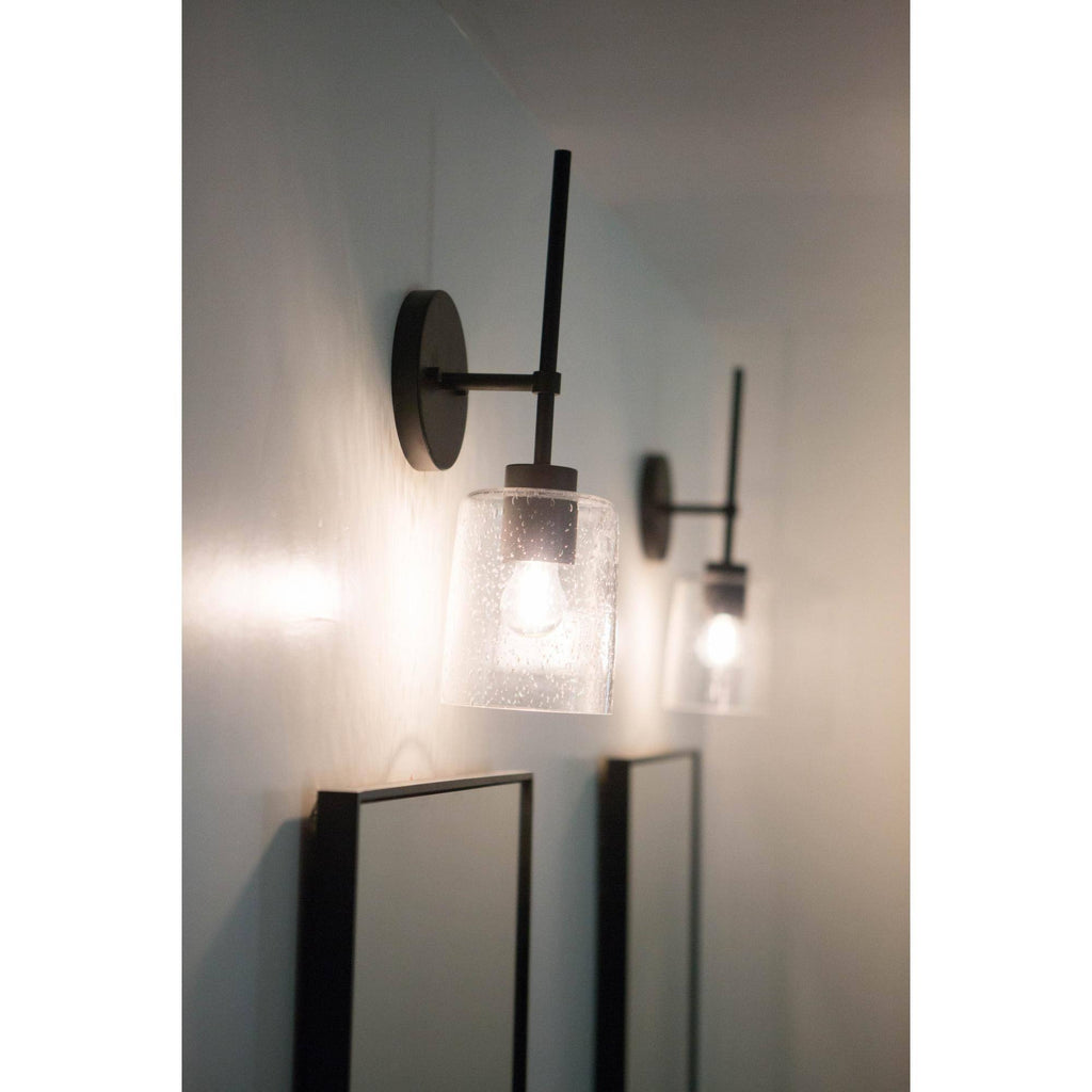 Matte Black 1 Light Sconce F77142