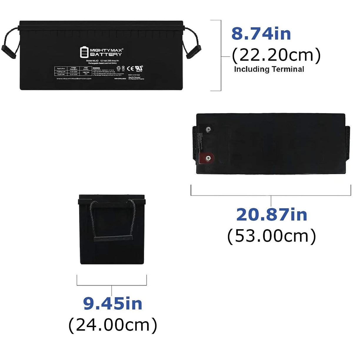 12v 200ah Deep Cycle Battery 2 Pack J46093