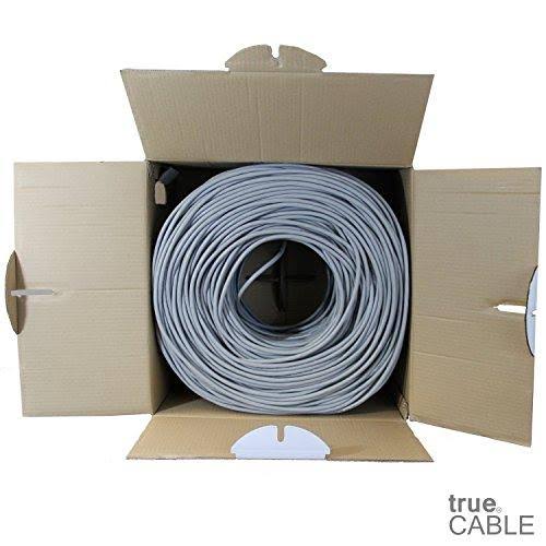 Cat6 Shielded Riser 1000ft Gray 23AWG Solid Bare Copper Bulk Ethernet Cable C6132