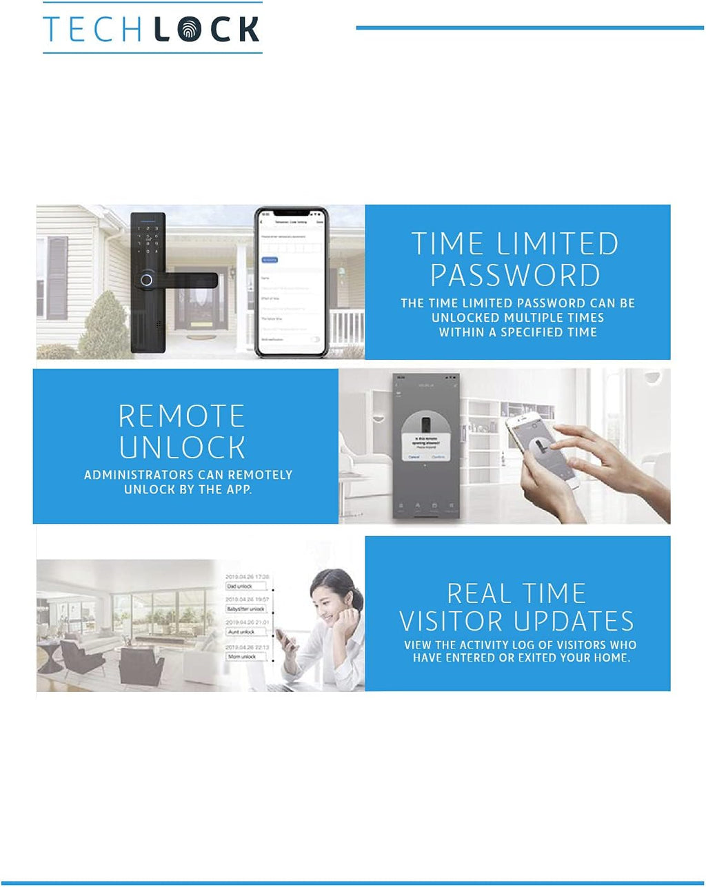 Fingerprint Bluetooth Smart Door Lock with Keyless Entry S27407
