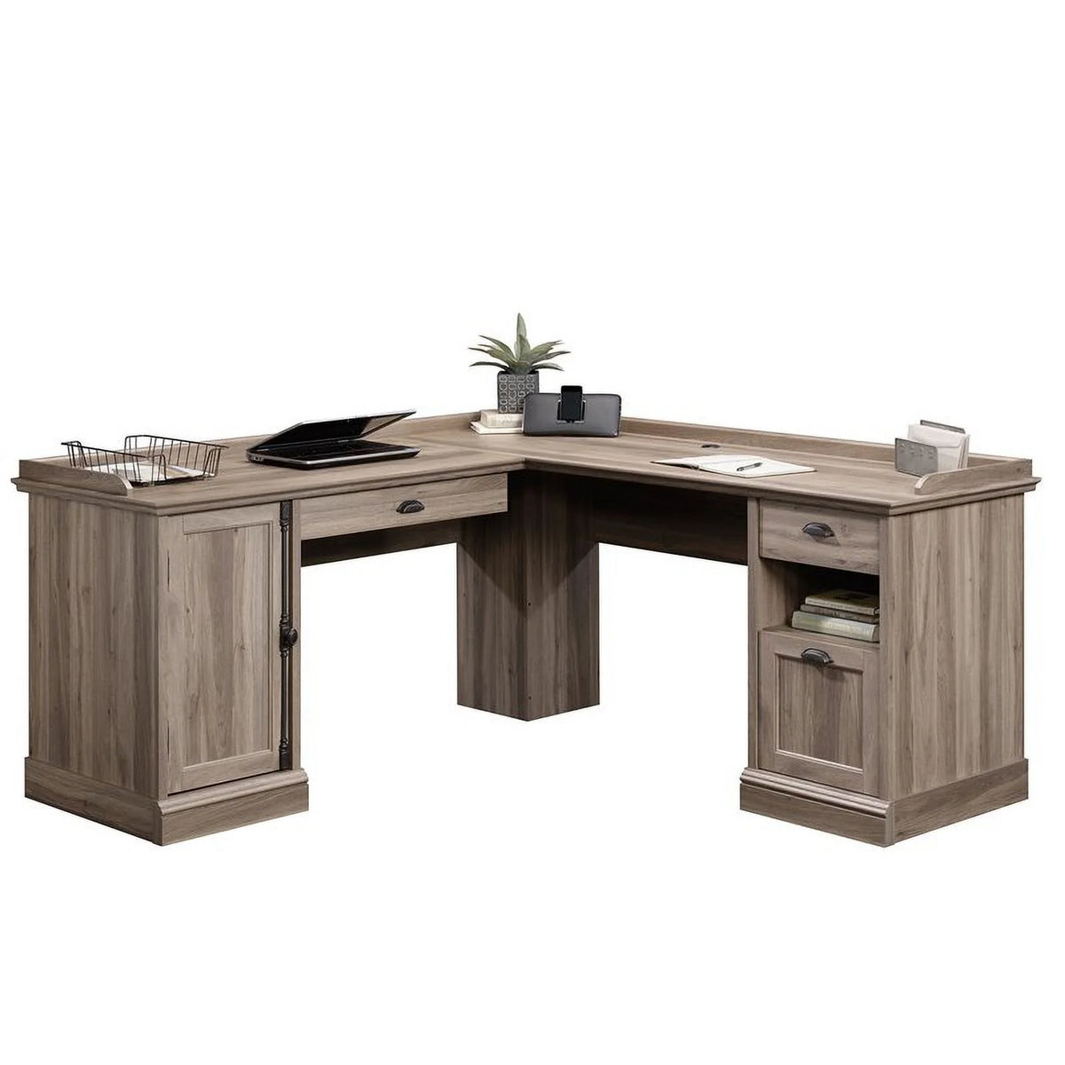 L-Desk, Salt Oak Finish W721776