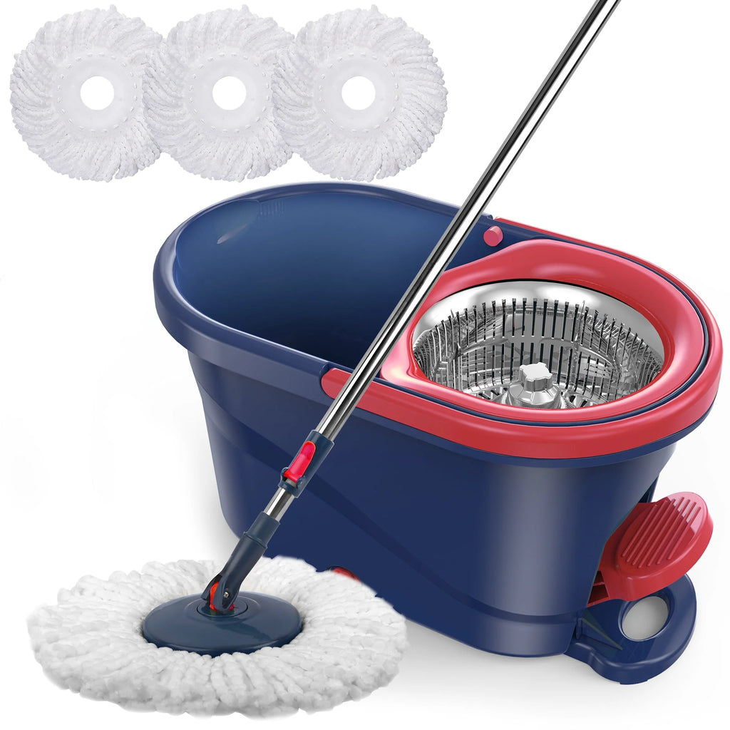 Green Spin Mop and Bucket with Wringer Set E911
