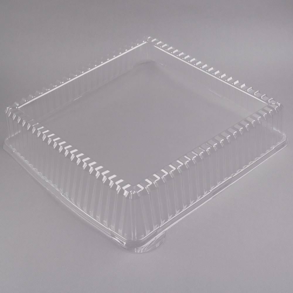 Clear Plastic Square Dome Lid - 40/Case B35202