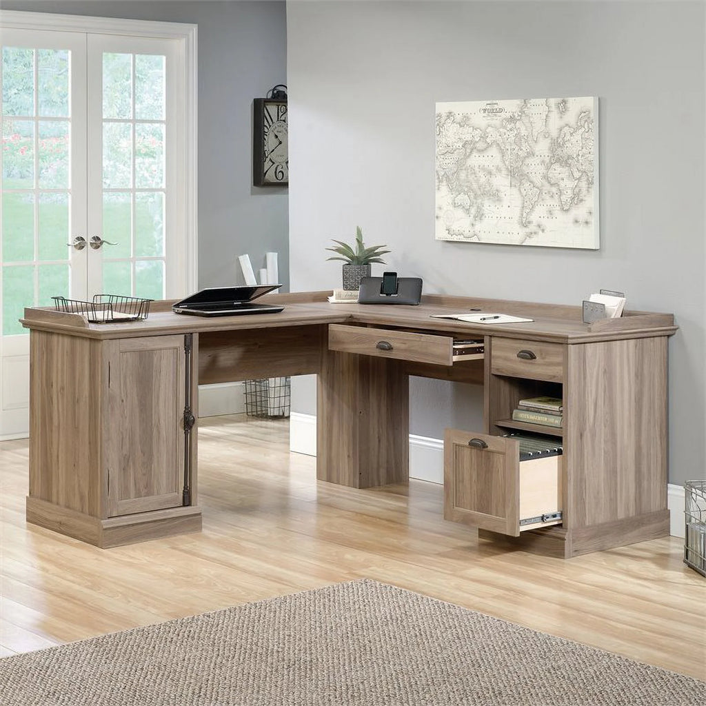 L-Desk, Salt Oak Finish W721776