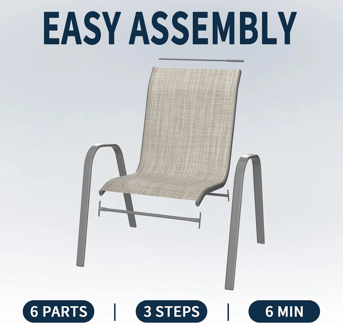 Brown Set of 4 Stackable Patio Chairs X817146
