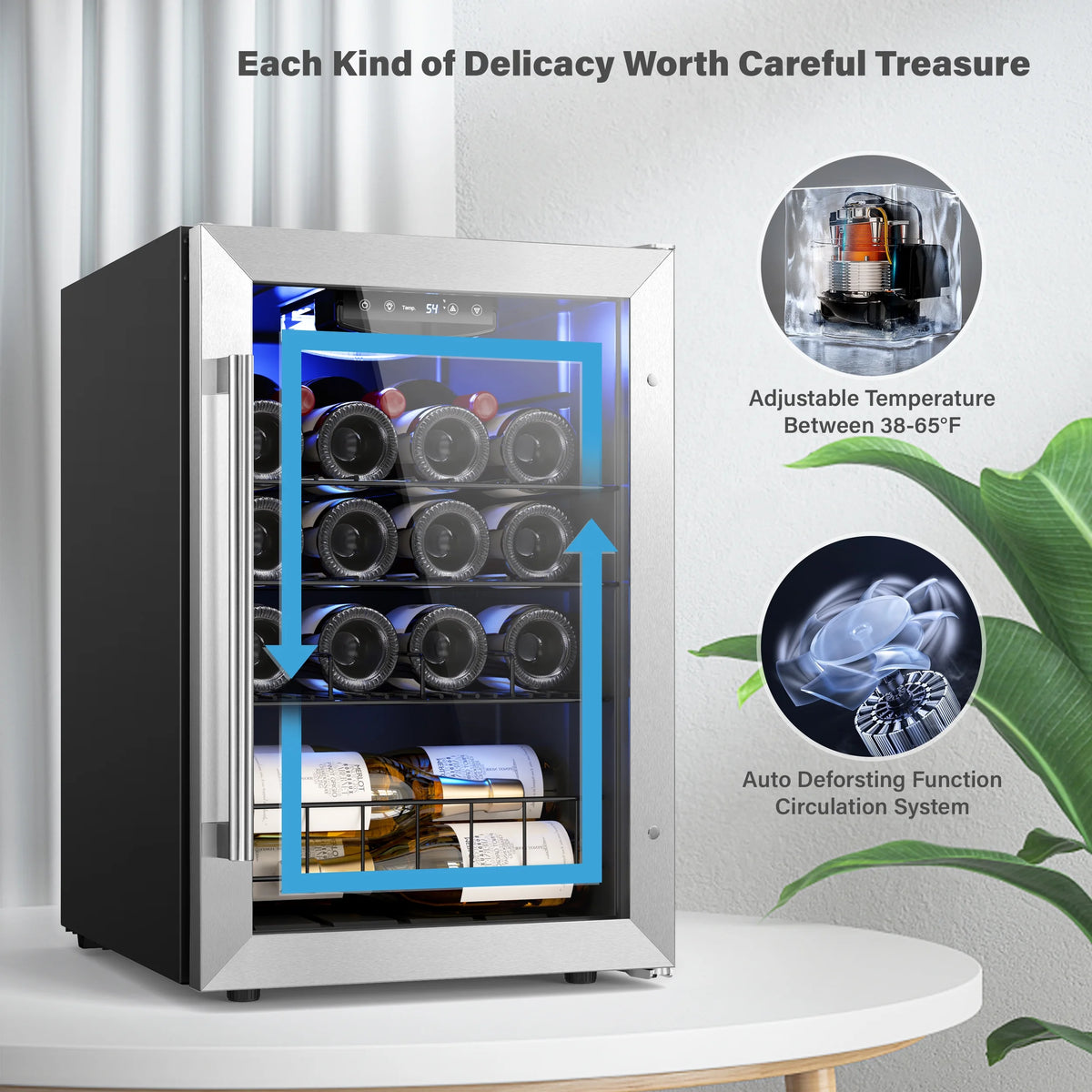 20 Bottle Freestanding Compact Wine Cooler Refrigerator X40542