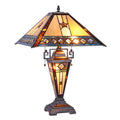 Tiffany-Style 1 Light Double Lit Table Lamp 16" Wide C815
