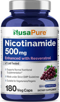 Nicotinamide with Resveratrol 500 mg 180 Vegetarian Caps C940
