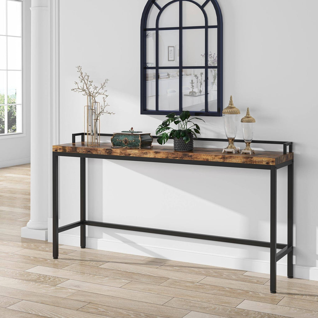 Brown Narrow Console Table V419