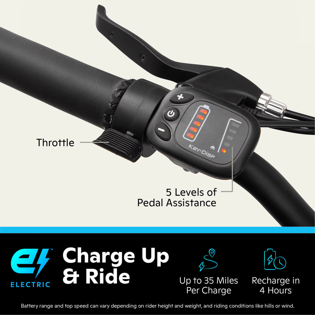26-in. Black Cruiser Electric Bike E502
