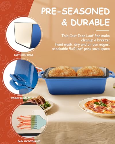 Cast Iron Loaf Pan with Lid 2 Piece Set T90609