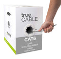 Cat6 Shielded Riser 1000ft Gray 23AWG Solid Bare Copper Bulk Ethernet Cable C6132