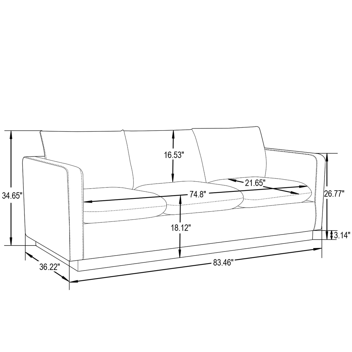 Purple Velvet Upholstered Sofa with Gold Frame U884985