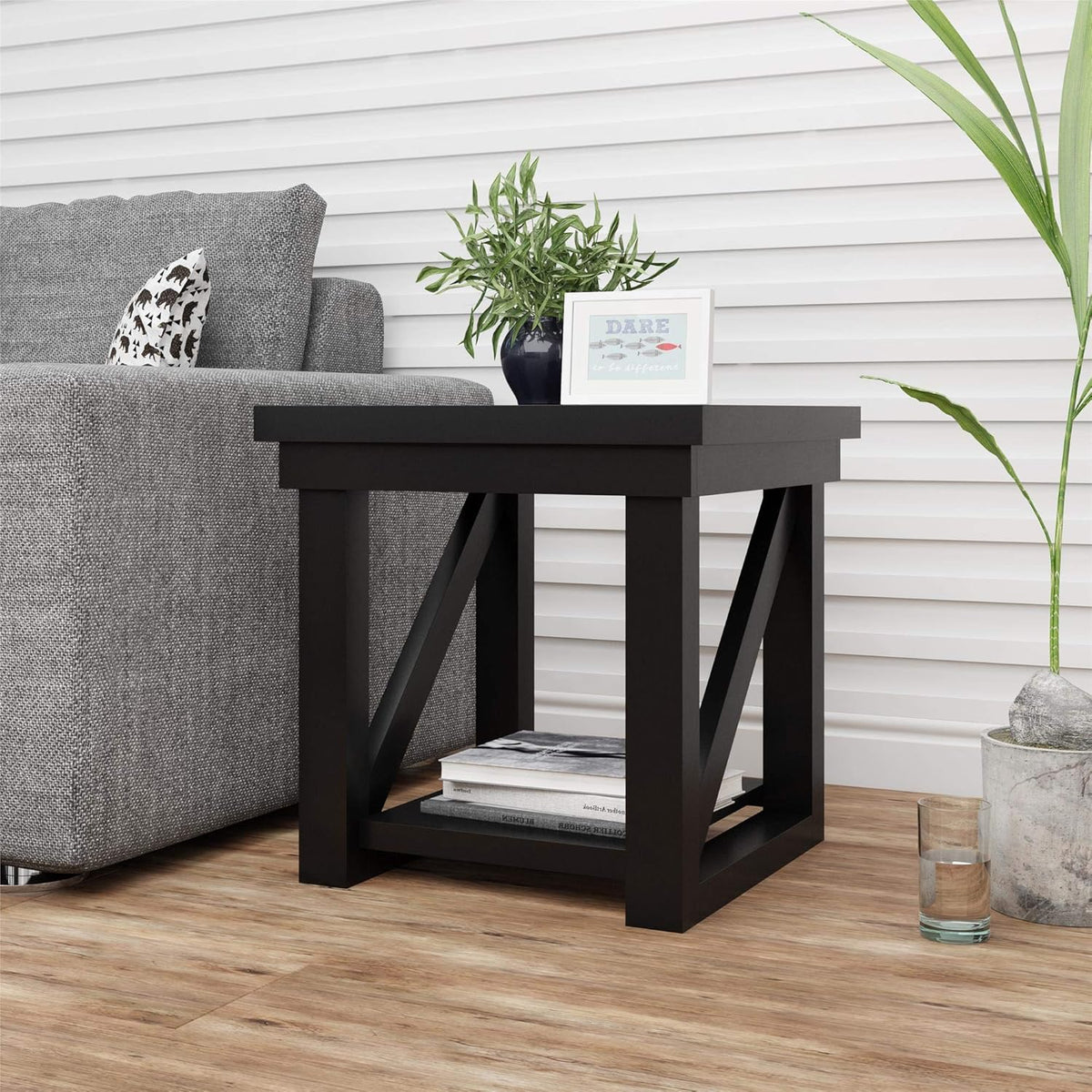 White Bookcase Room Divider I4402