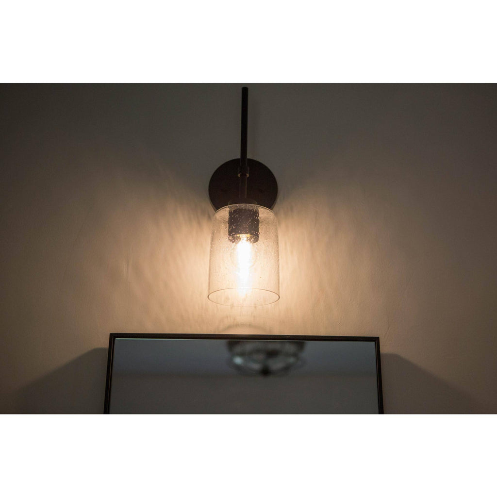 Matte Black 1 Light Sconce F77142