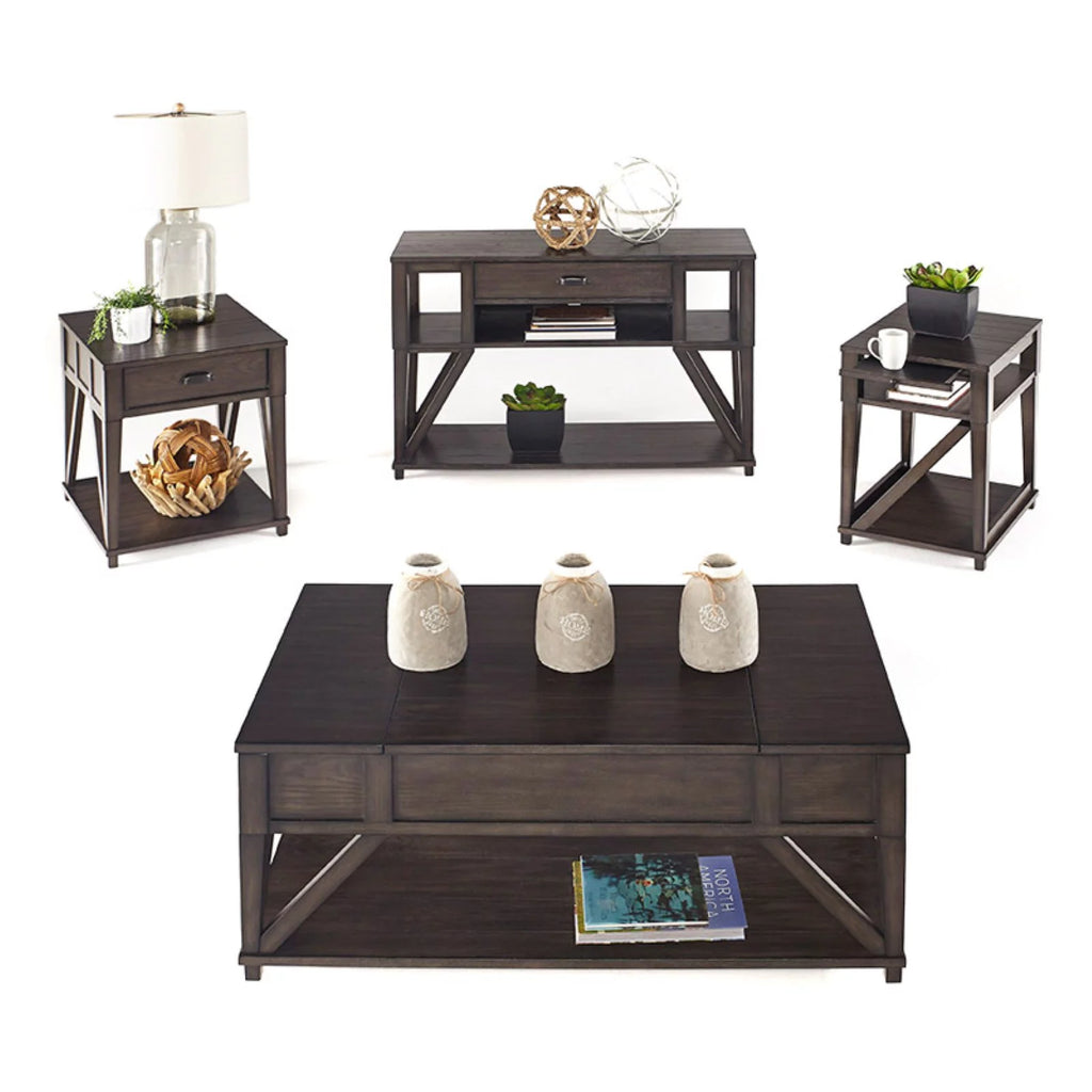 Wood Lift Top Coffee Table in Midnight Oak Brown O190