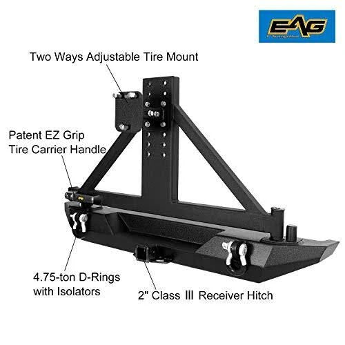 Rear Bumper with Tire Carrier for Jeep Wrangler CJ D529891