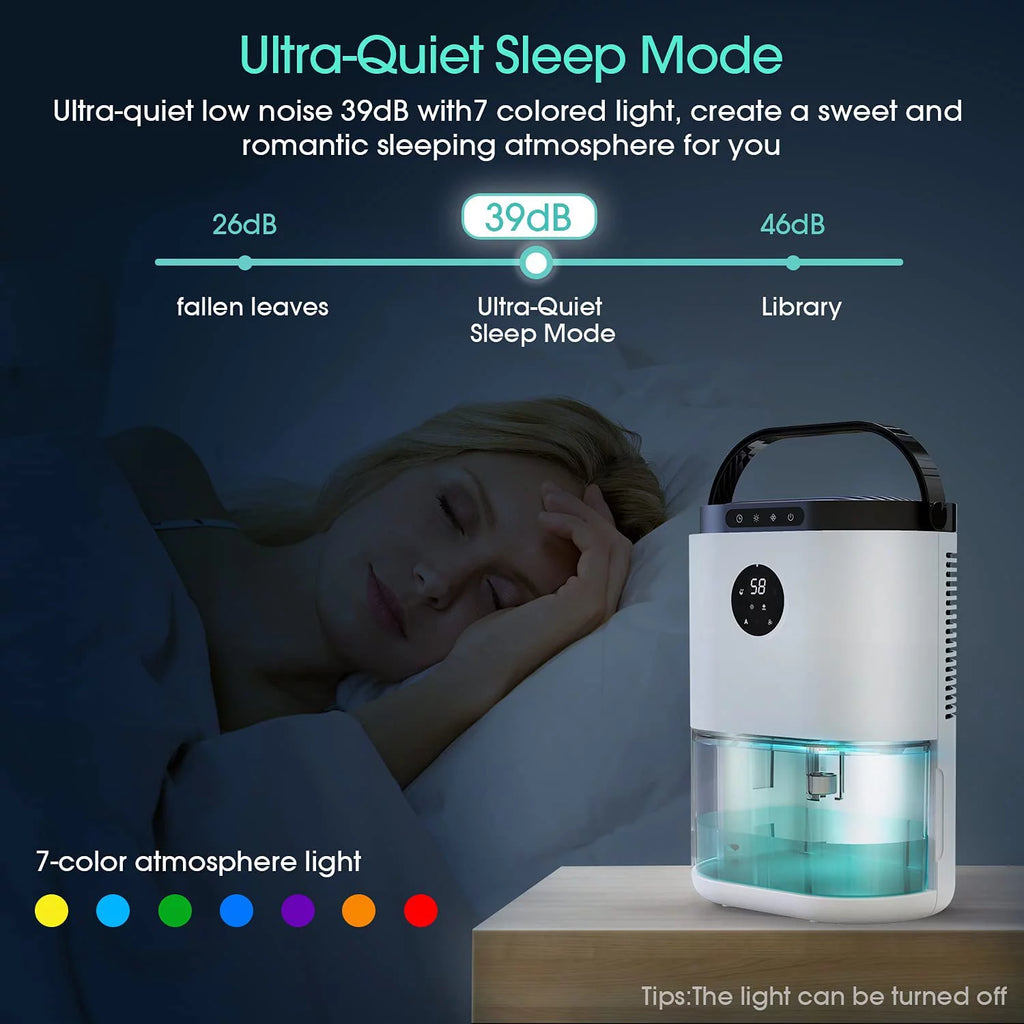 78oz 2300ml Portable Ultra Quiet Dehumidifier W408