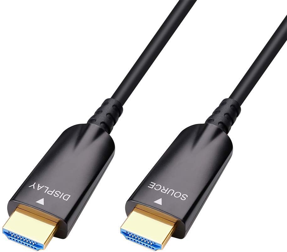 75ft Fiber Optic HDMI Cable 4K 30Hz 1080p 60Hz Black Pack of 2 J22264
