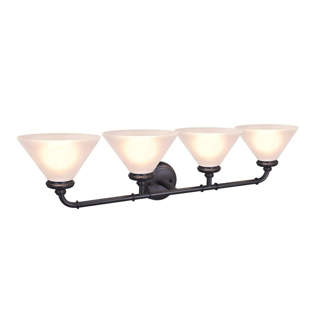 Four-Light Metal Bathroom Vanity Wall Light Fixture B2492