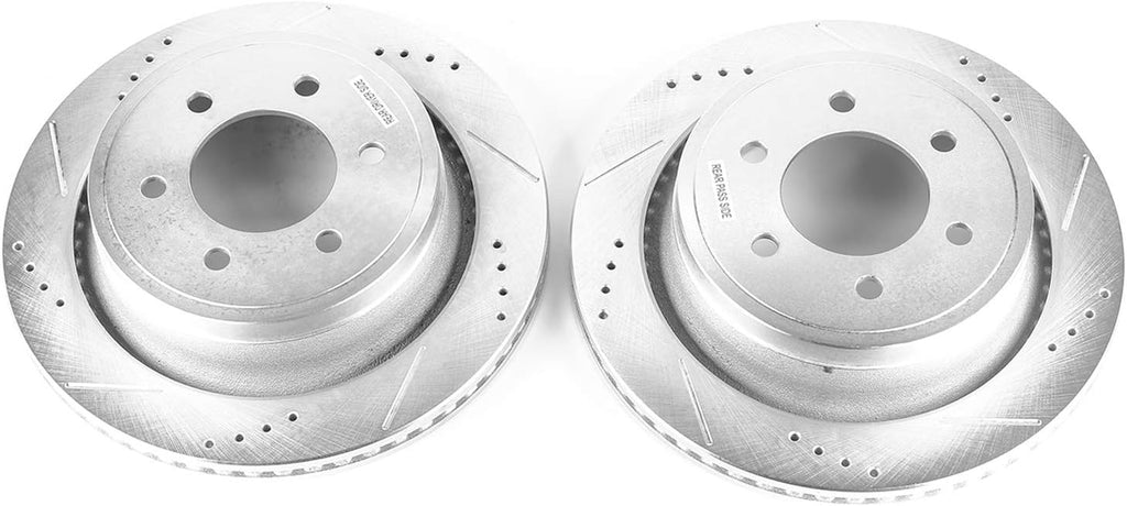 Rear Drilled & Slotted Rotor Pair M605264