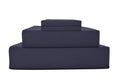 100% Cotton Percale Sheets Twin XL Navy Blue Deep Pocket 4 Piece Z43945