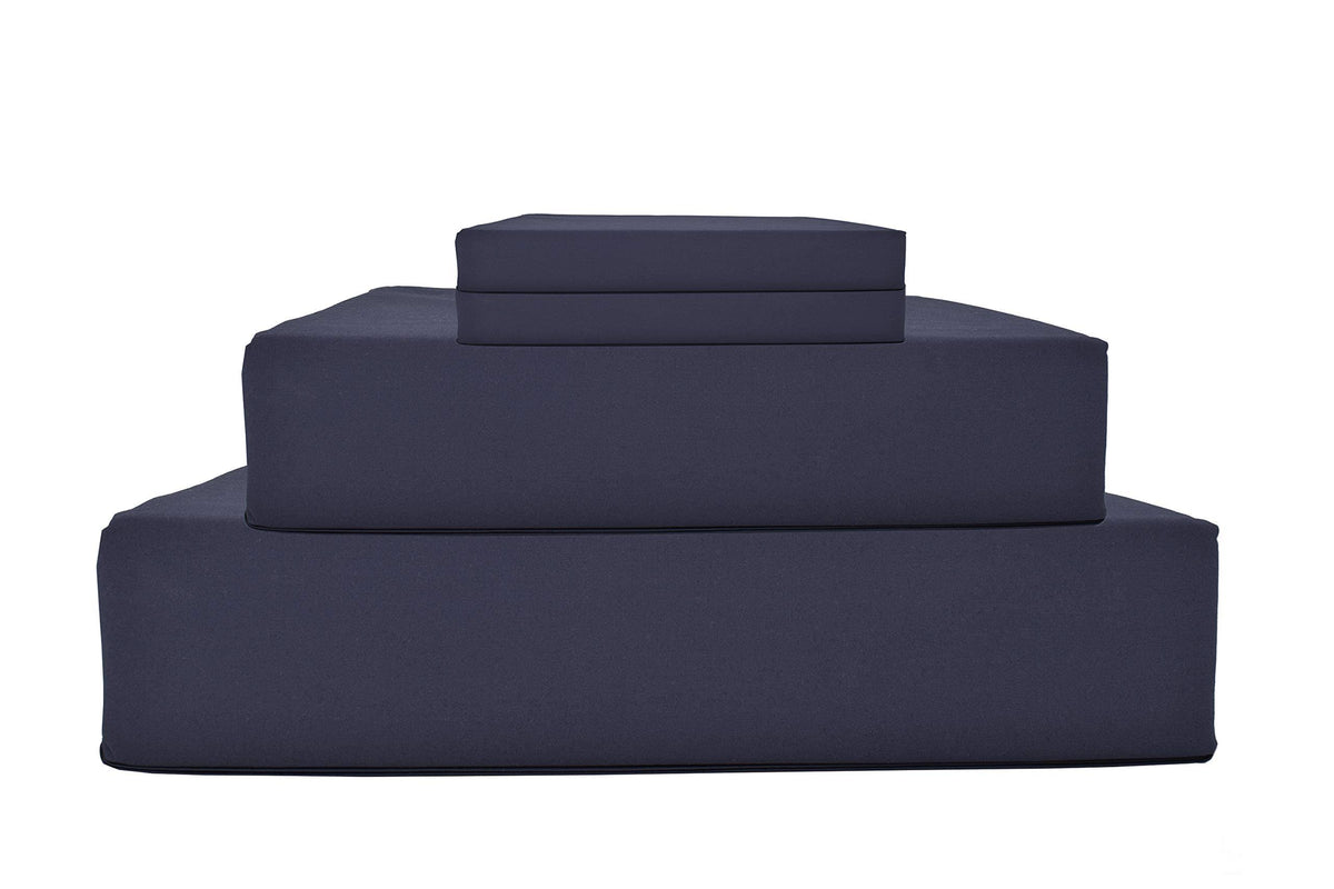 100% Cotton Percale Sheets Twin XL Navy Blue Deep Pocket 4 Piece Z43945