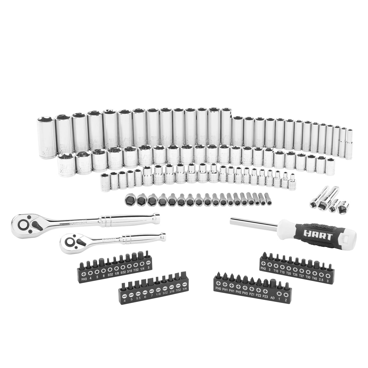 140-Piece 1/4 and 3/8-inch Drive Mechanics Tool Set L720476