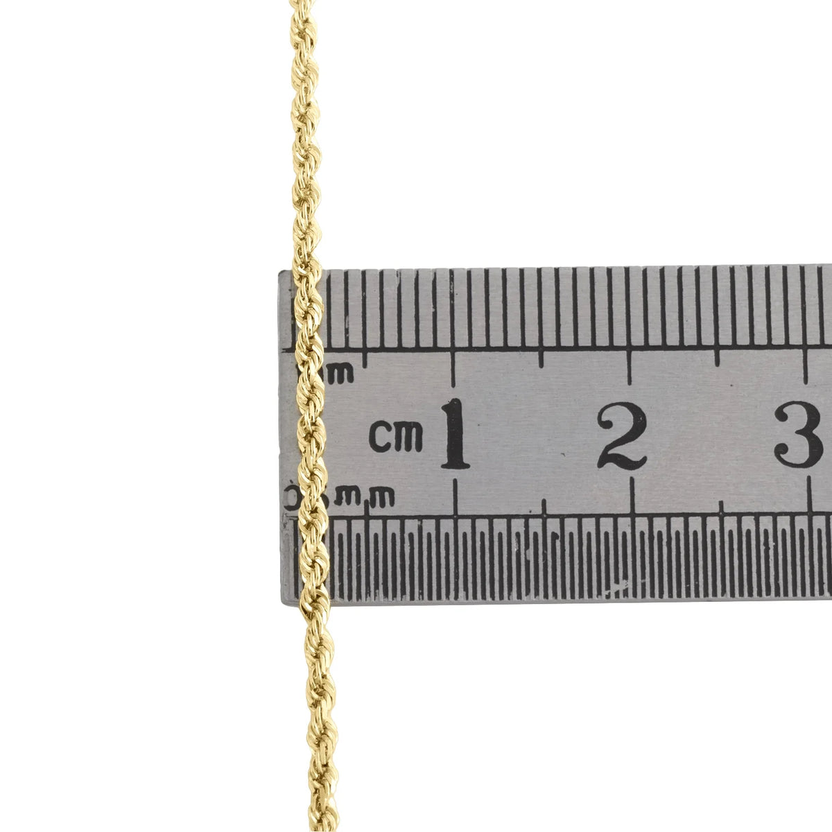 10K Yellow Gold Diamond Cut Rope Chain Necklace 16 Inches B648