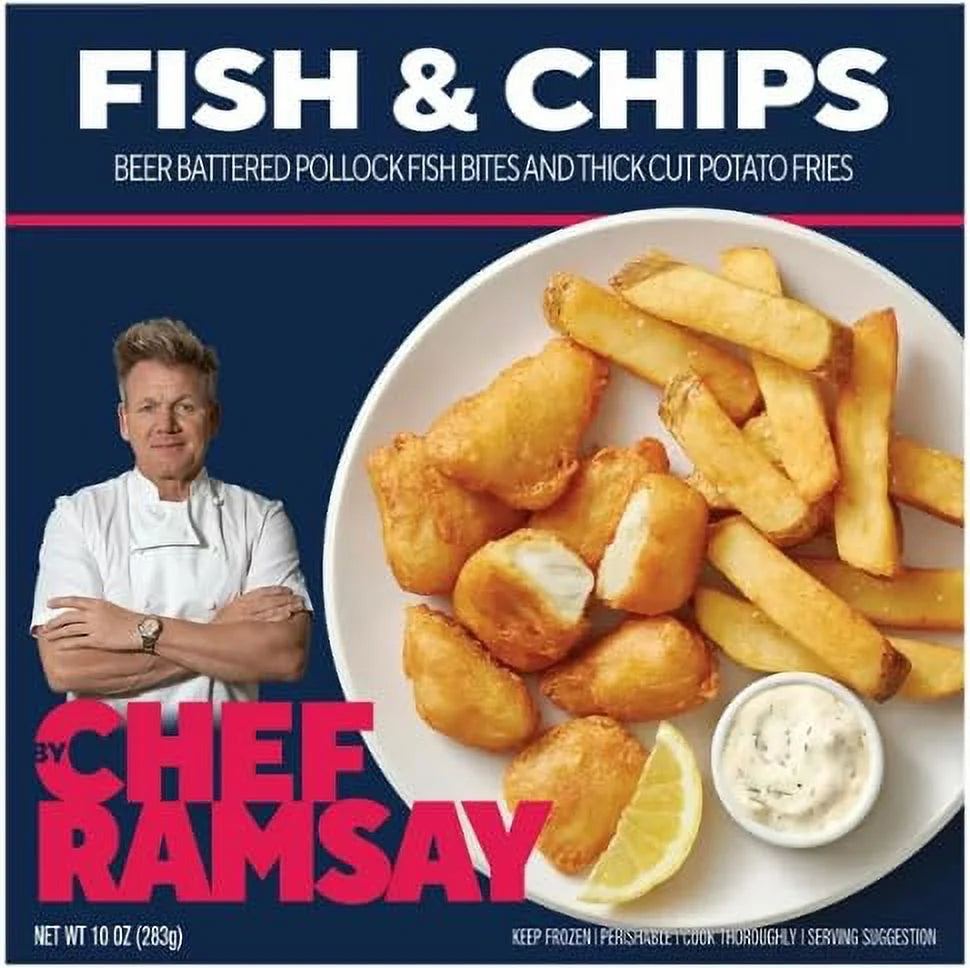 Fish and Chips Frozen Meals 9.5oz Pack of 10 H9945