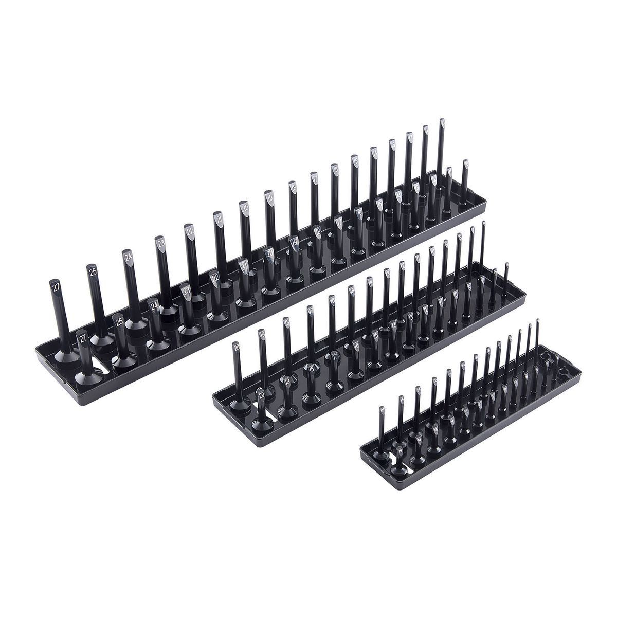 3 Piece Black Metric Socket Tray X83750