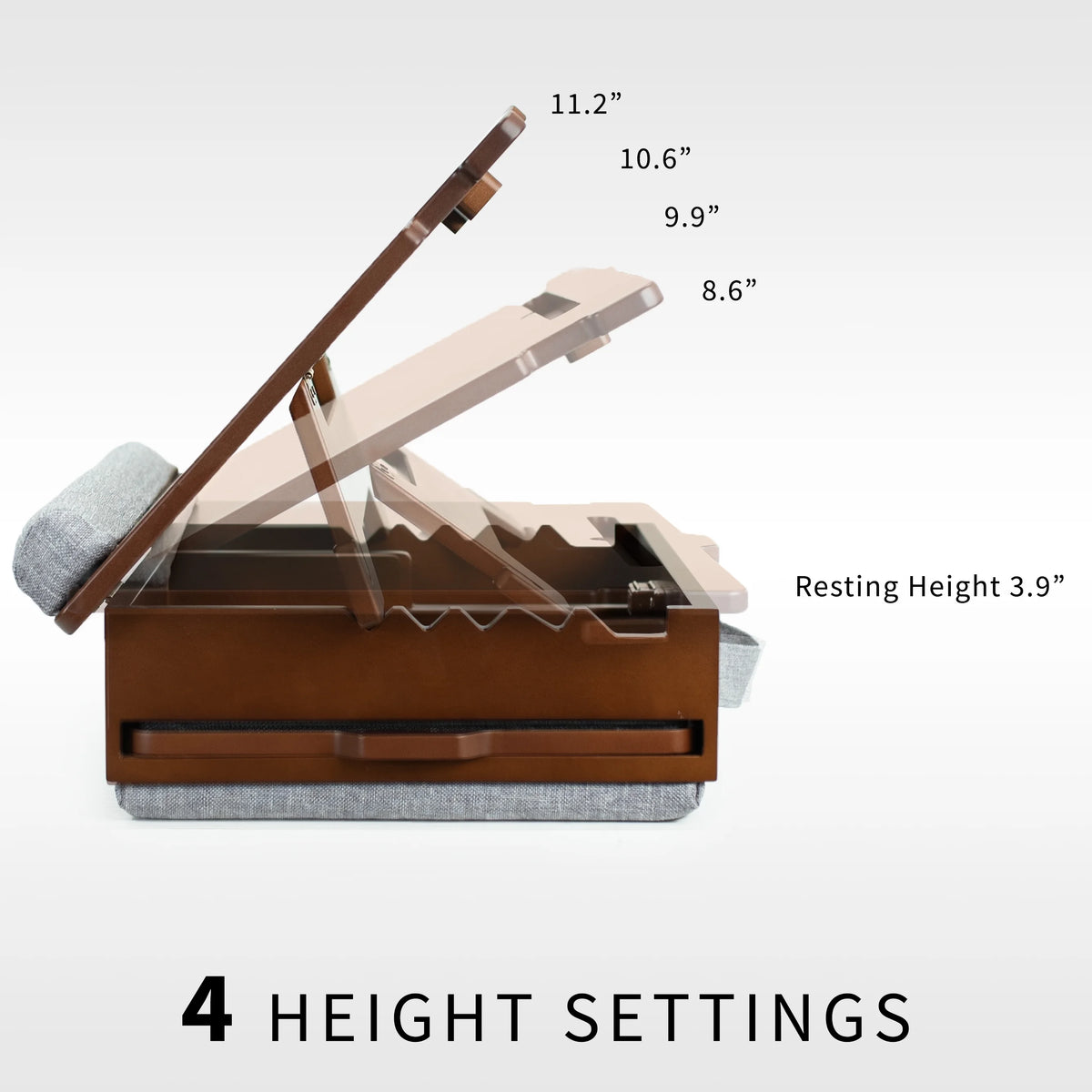 Wooden Tilting Lap Desk with Internal Storage and Mouse Pad J268