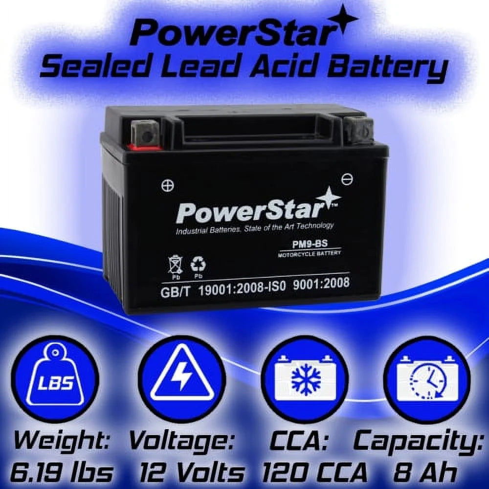 Motorcycle Battery Compatible with Kawasaki ZX636 Ninja ZX-6R ABS KRT Edition 2016 to 2019 F10617
