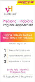 15 Count Prebiotic PH Balanced Vaginal Suppositories G283987