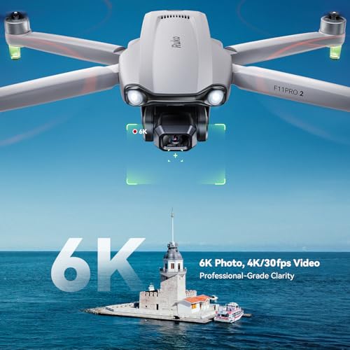 2 Drone with 6K Camera, 3-Axis Gimbal, 70-Min Flight Time with 2 Batteries T770166