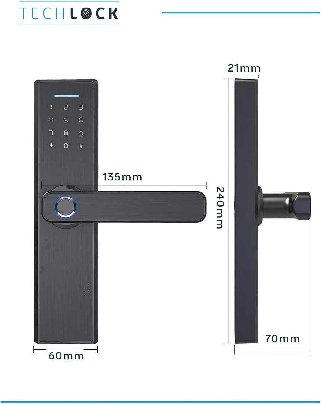 Fingerprint Bluetooth Smart Door Lock with Keyless Entry S27407